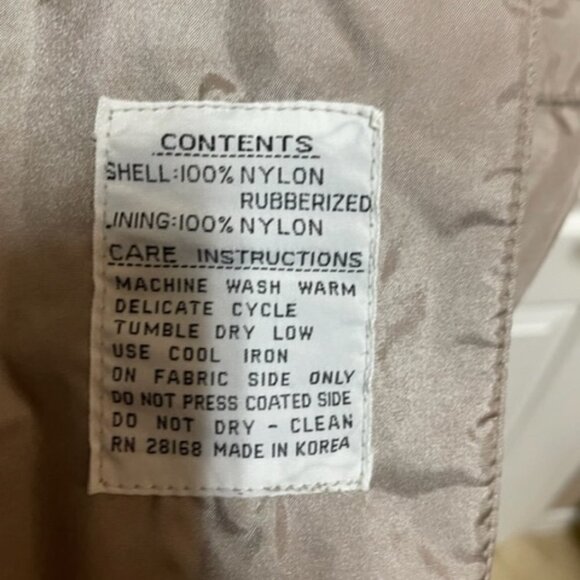 Weather Wise taupe trench coat/rain coat with belt. - Picture 8 of 8